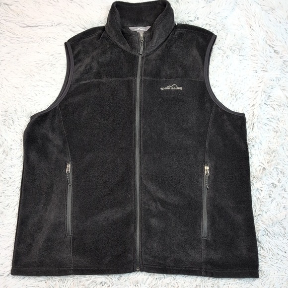 Eddie Bauer Other - Eddie Bauer‎ Vest Mens XL Black Gorpcore Outdoors Zip Up Pockets Soft Fleece